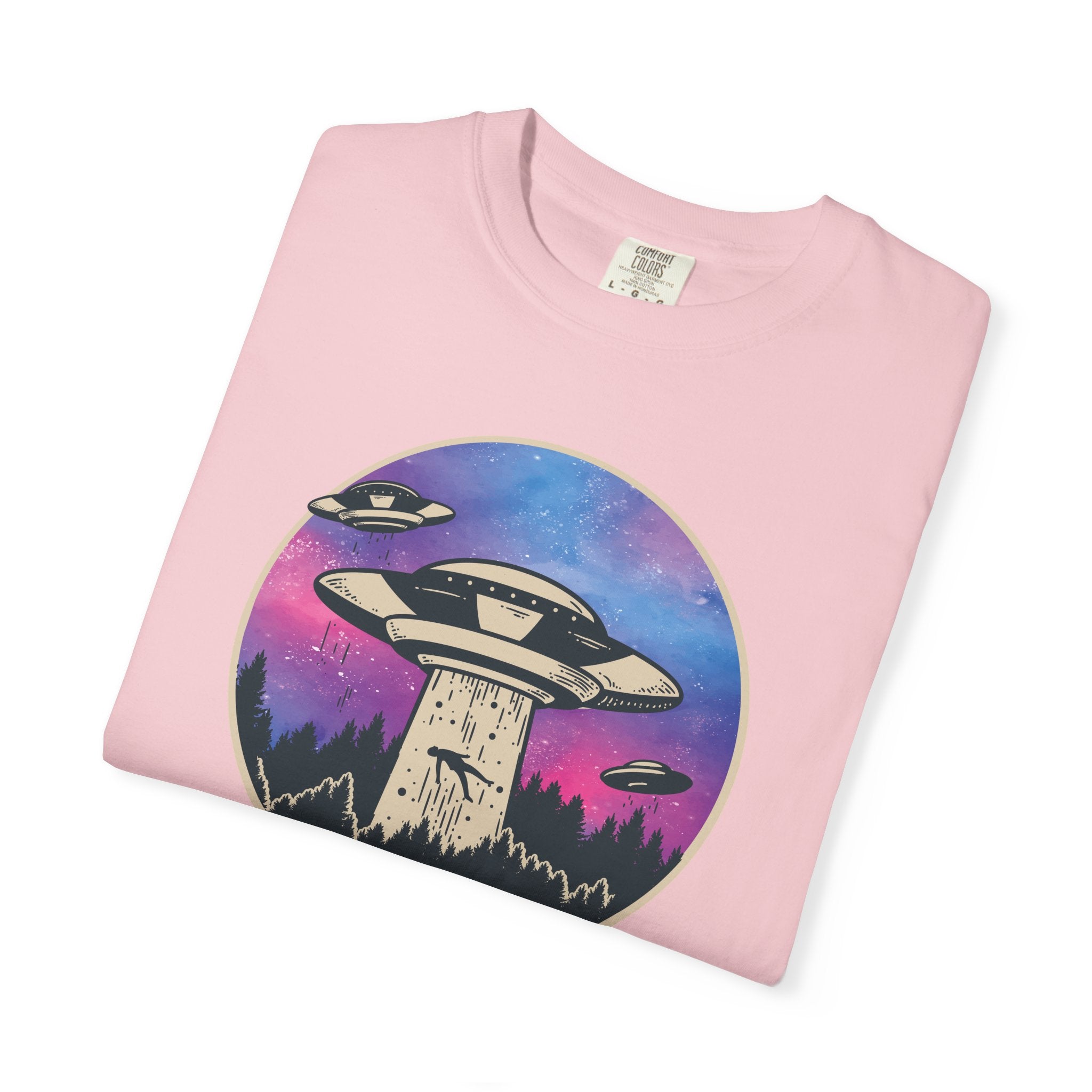 Alien Abduction T-Shirt — UFO Beam Graphic Tee for Sci‑Fi Fans