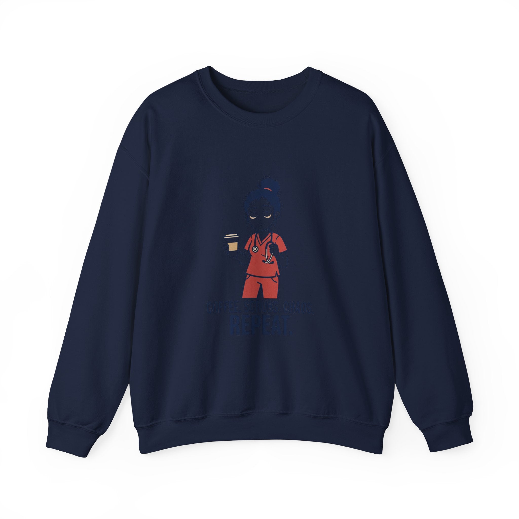 Coffee Scrubs Chaos Repeat Sweatshirt | nurse shirt, RN merch