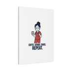 Coffee. Scrubs. Chaos. Repeat. Canvas | Nurse Aesthetic, RN Nurse Wall Art