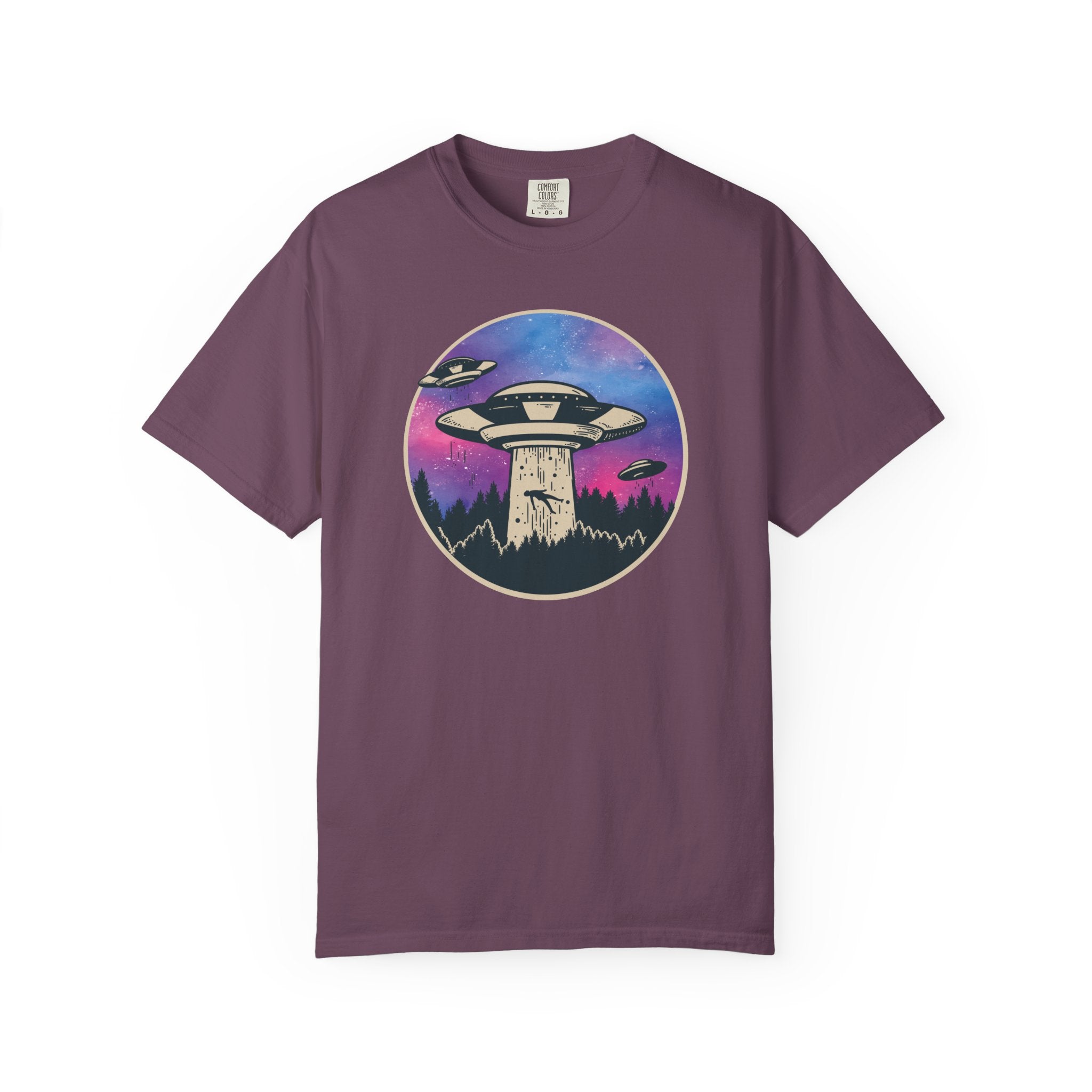 Alien Abduction T-Shirt — UFO Beam Graphic Tee for Sci‑Fi Fans