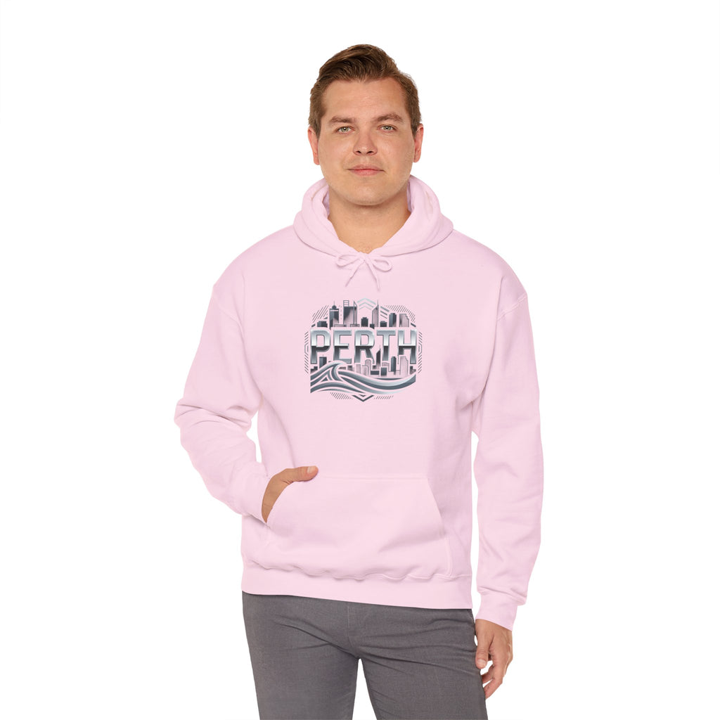 Perth Skyline Hoodie — Retro Coastal Cityscape Sweatshirt